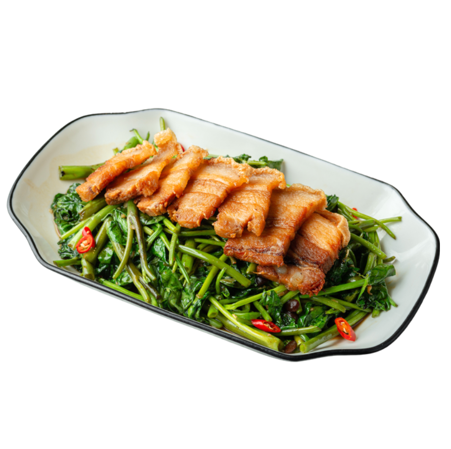Morning Glory w/ Crispy Pork